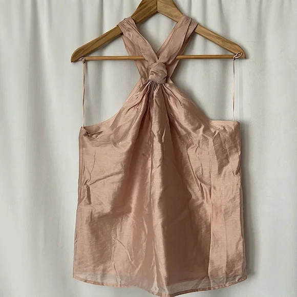 Joie NWT Blush Sand Earldena Halter Top Shirt **Size L** 🌸🌸 - Picture 2 of 6